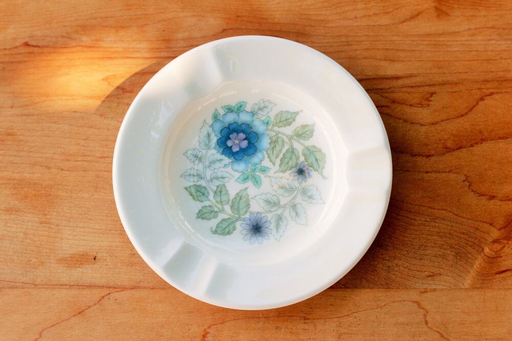 Wedgwood Clementine Bone China Floral Ashtray Trinket Dish England